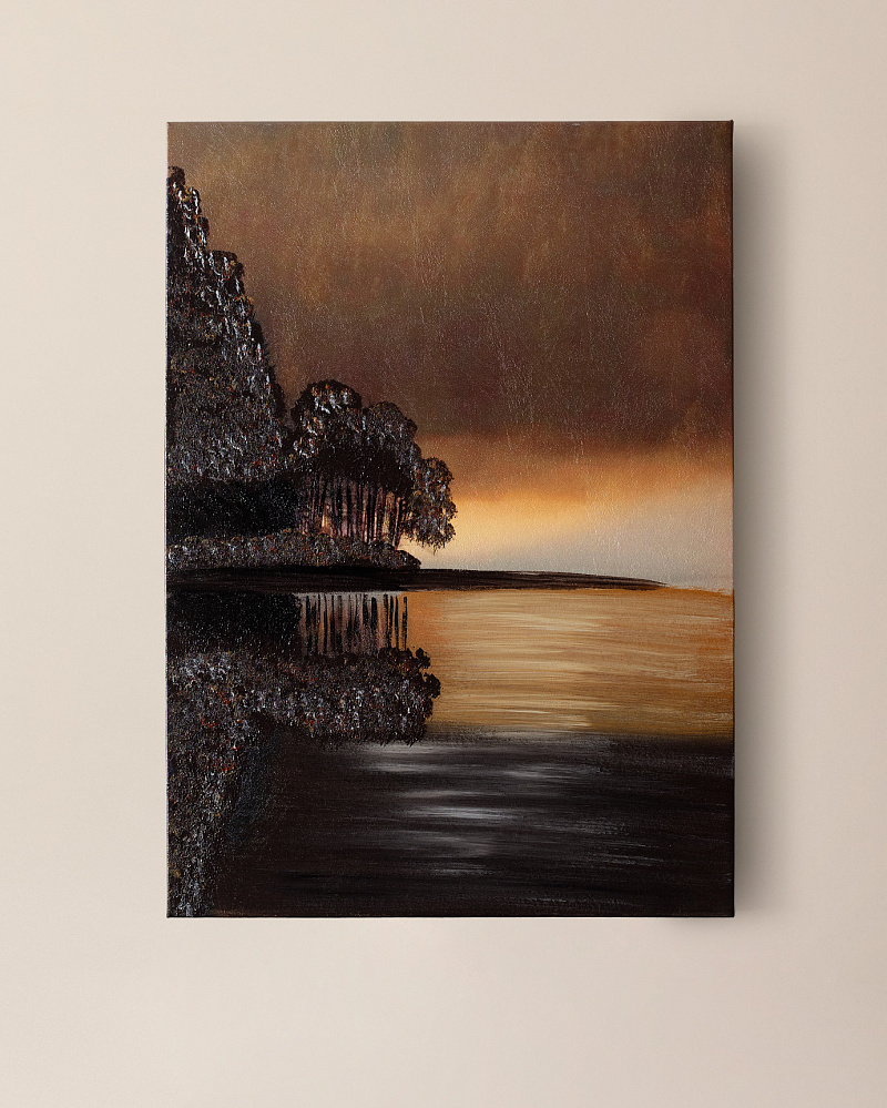 Картина Nicolle 50x70 см. - коричневая