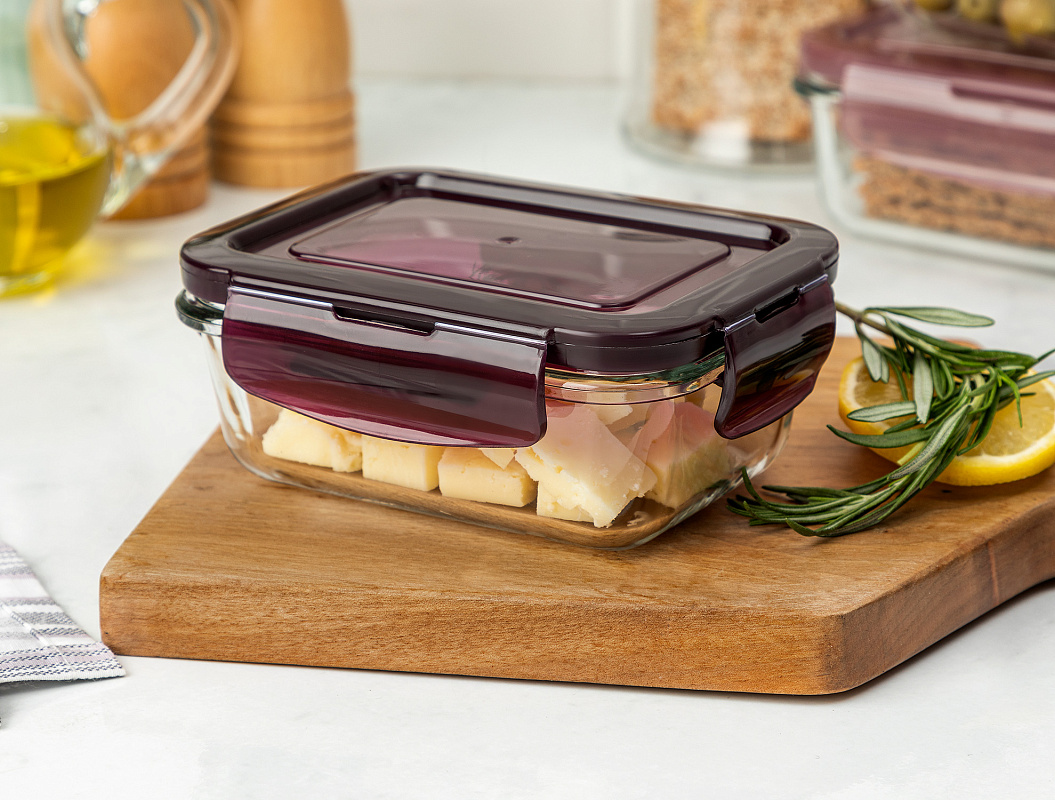 Прямоугольная чаша Corette 320мл - сливовый