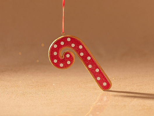 Украшение рождественское для елки Guillaume 8,4x16x1 см, полиэстер