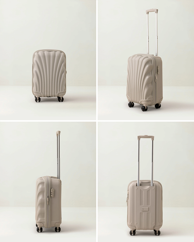 Чемодан Huitre размера S, 2,65 кг  - бежевый