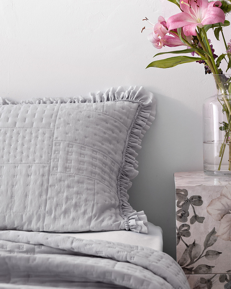 Комплект покрывало + 2 наволочки Medus 230x250 см., серый