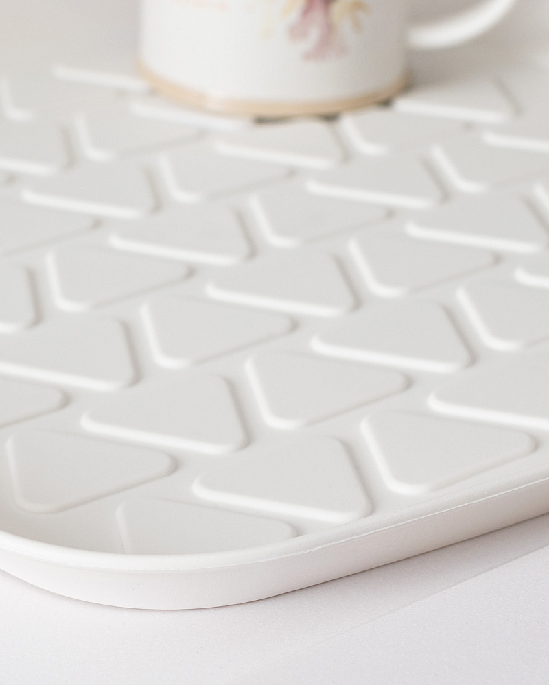 Поднос для сушки посуды Emmy 35,8x35x2,5 см. - экрю