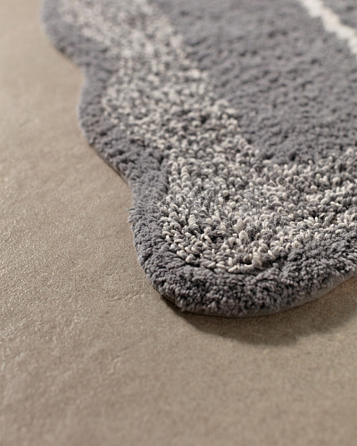 Коврик для ванной Gordes 50x80 см. - серый / белый