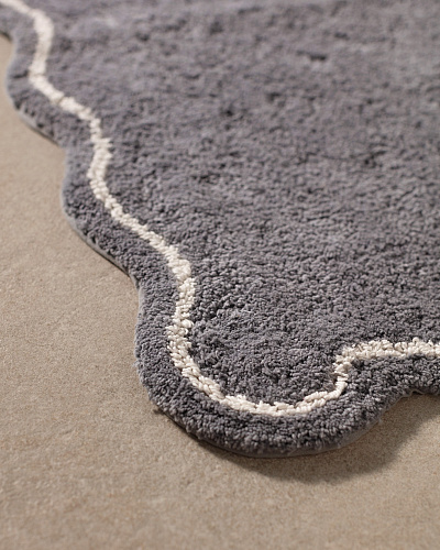 Коврик для ванной Yvoire 50x80 см. - серый / белый