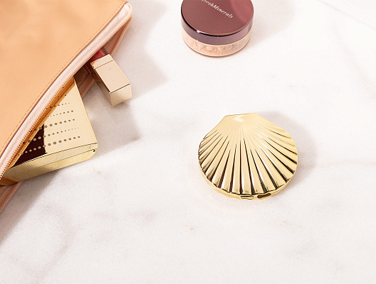 Мини-зеркало Beatrice 6,9x6,7x1,7 см. - золотистое