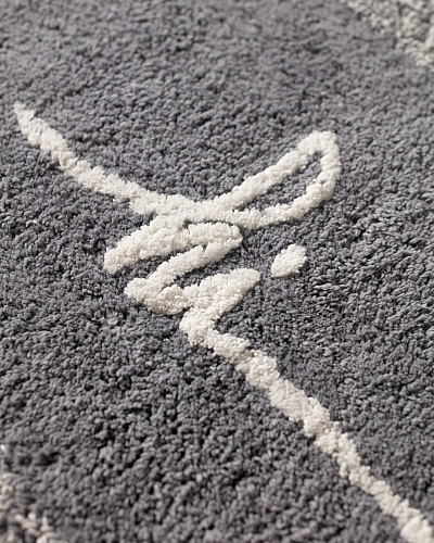 Коврик для ванной Gordes 50x80 см. - серый / белый