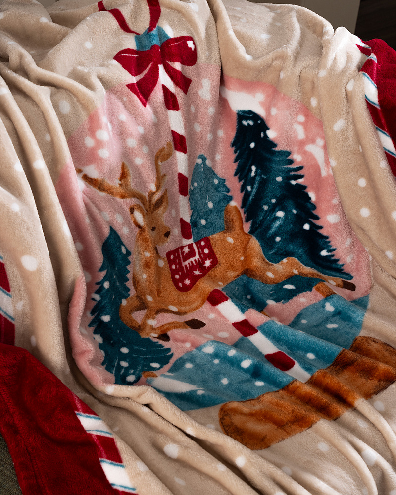 Плед Mezillac Welfsoft Polar 130x170 см, красный/бежевый