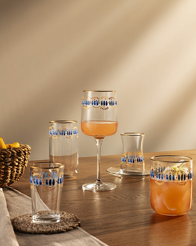 Набор стеклянных чашек и блюдец Gemma Hilaire из 6 шт., 170 мл