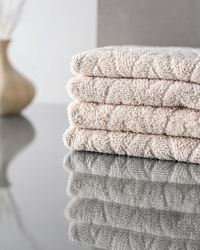 Набор полотенец для рук Colette из 4 шт., 30x45 см. - бежевый