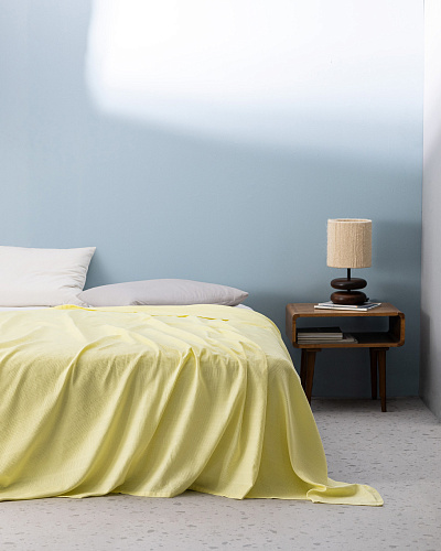 Покрывало односпальное Mathilda 150x220 см - желтое