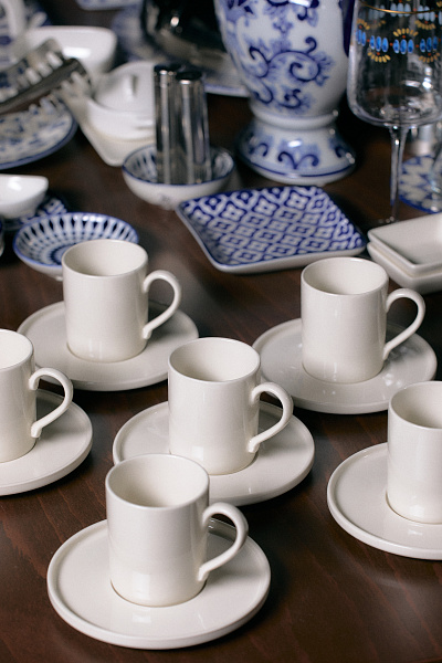 Кофейный набор Dory из 12 шт., 110 мл. - белый