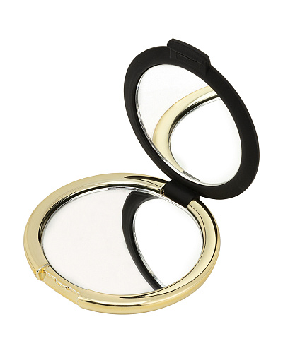 Мини-зеркало Linda 6,7x6,7x1,5 см. - золотистое / черное