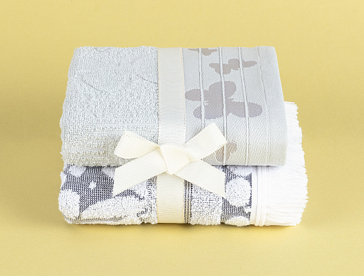 Набор полотенец для лица Clodia из 2 шт., 50x70см - серый