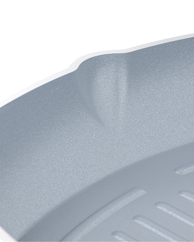 Сковорода гриль Nano Ceramic 3,5 л. - белая / серая