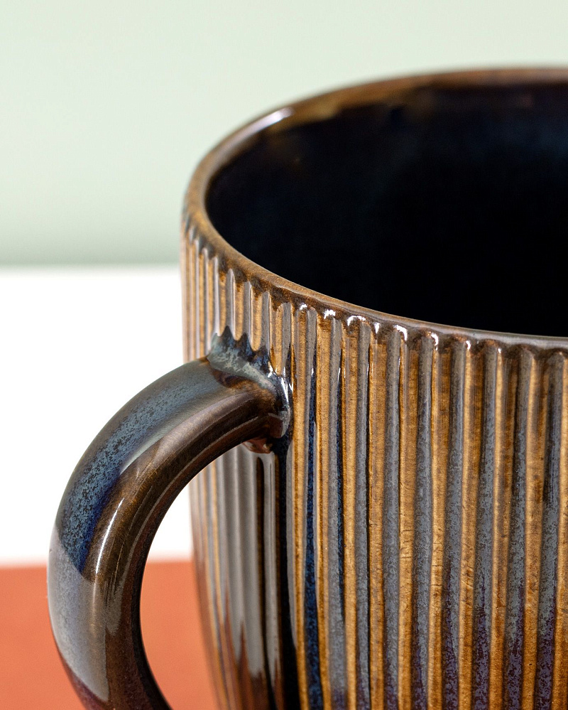 Кружка Olivie, 250 мл - индиго / золотой