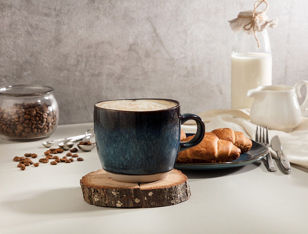 Керамическая кружка Bel 460 мл - темно-зеленая