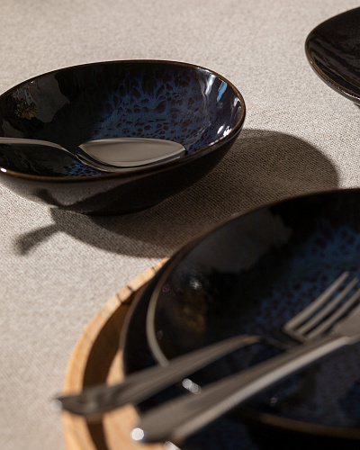 Столовый сервиз Charlotte из 24 шт. - темно-синий