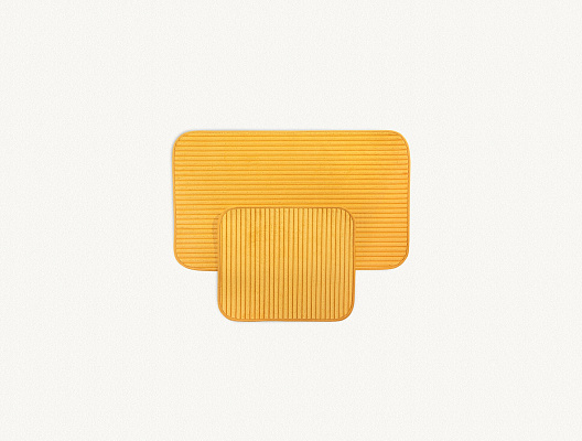 Набор коврик для ванной Mathilda из 2 шт., 50x80 - 45x50 см. - горчичный