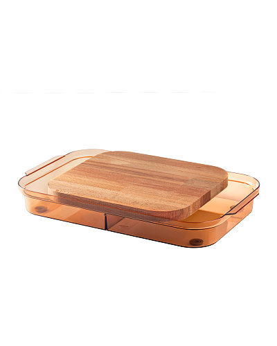 Разделочная доска из дерева Eolya с чашей 24,5x40,2x6 см. 