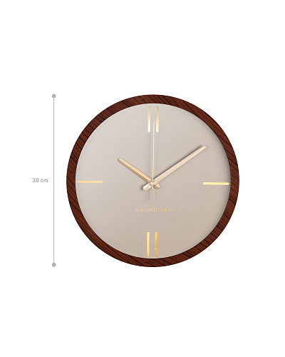 Настенные часы Delisle 30x30x3 см. - серые / коричневые