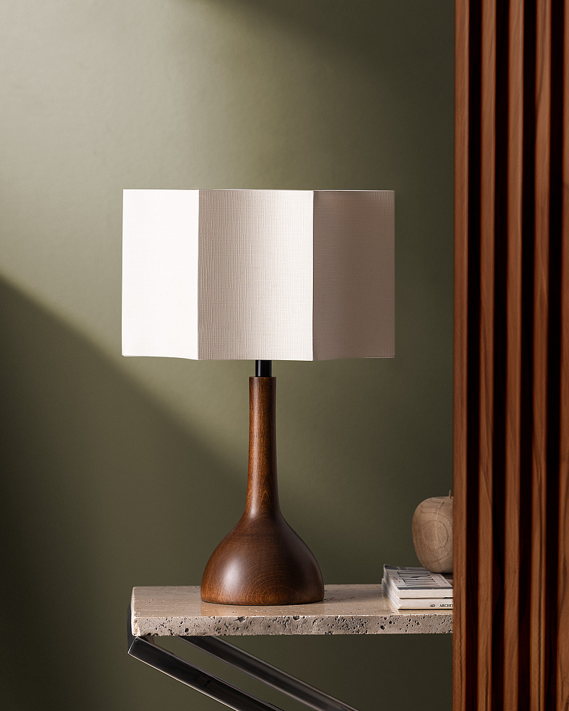 Лампа Diana 40x28x28 см, - дерево, ткань