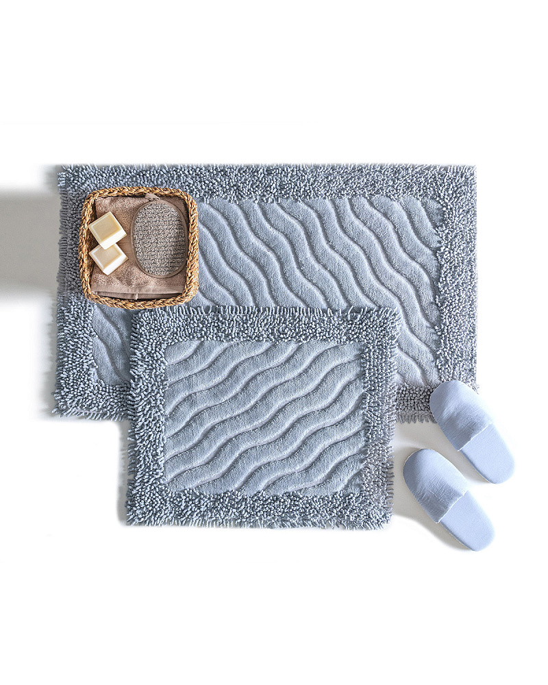 Набор ковриков для ванной Marlie 60x100-50x60 см. - светло-голубой