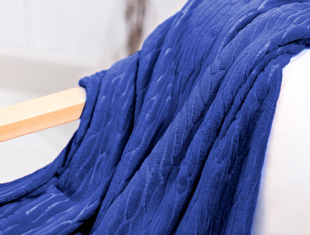Плед Jacques Welsoft Emboss 130х170 см. - синий