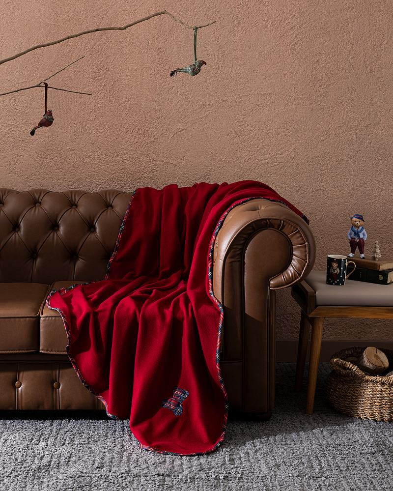 Плед Tanise 130x170 см, - красный