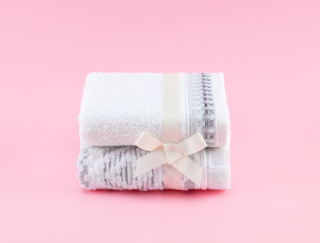 Набор полотенец для лица Annabel из 2 шт., 50x70 см. - темно-синий / белый