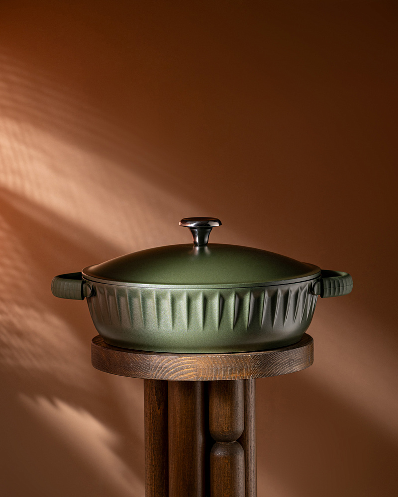 Кастрюля Freya с крышкой и силиконовыми съемными ручками 4,2 л., - алюминий