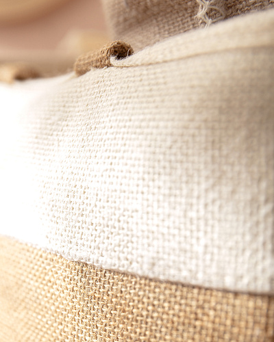 Корзина для белья Eva 33x33x30 см. - бежевая