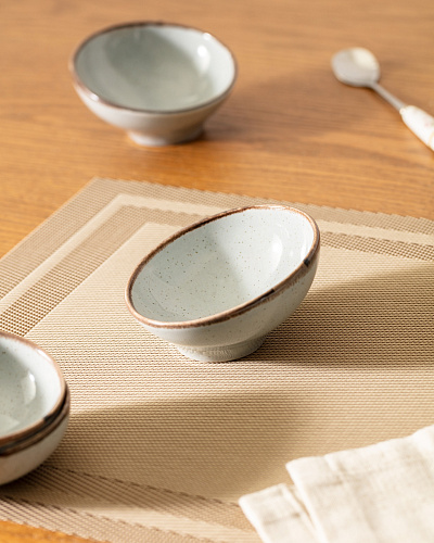 Блюдце Amorphe 9 см. - серое