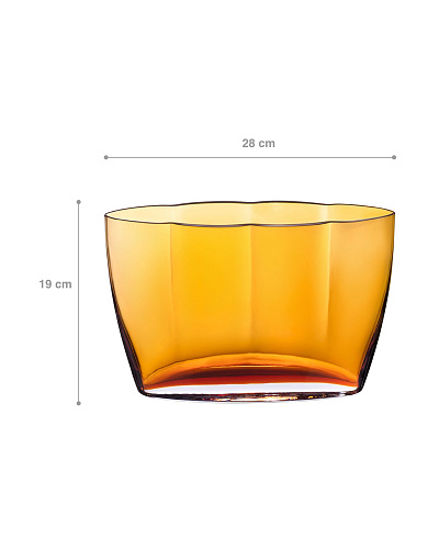 Ваза ручной работы Les Orres 28x19 см. - золотистая