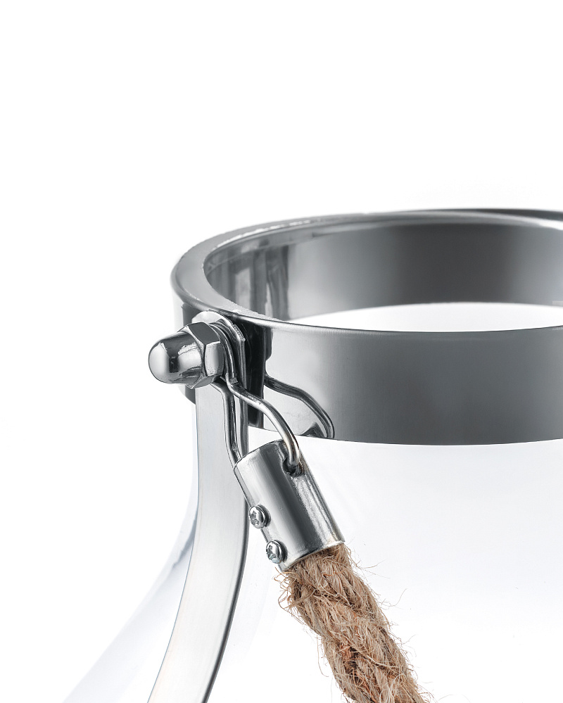 Подсвечник Fonte 18x17,5x21 см, - стекло, нержавеющая сталь