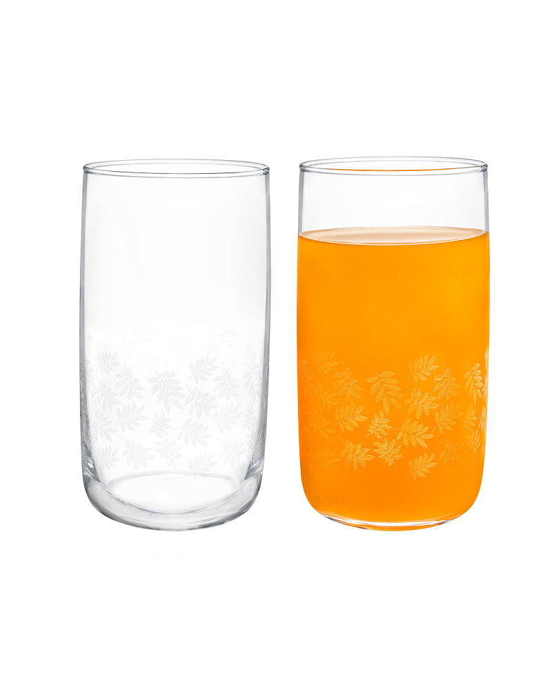 Набор стеклянных стаканов для напитков Musette-White из 4 шт., 365мл