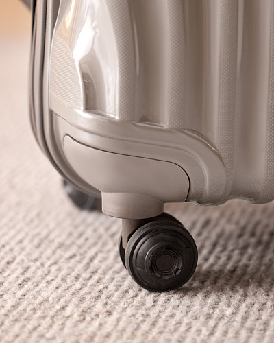 Чемодан Huitre размера XL. - бежевый