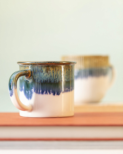 Кружка Monte 260 мл. - белая / синяя