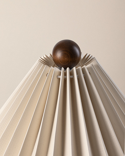 Абажур Elizabeth 51x36x36 см. - экрю / коричневый