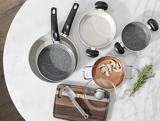 Набор сковородок Gordes Granite Look из 2 шт., 20-26 см. - алюминий