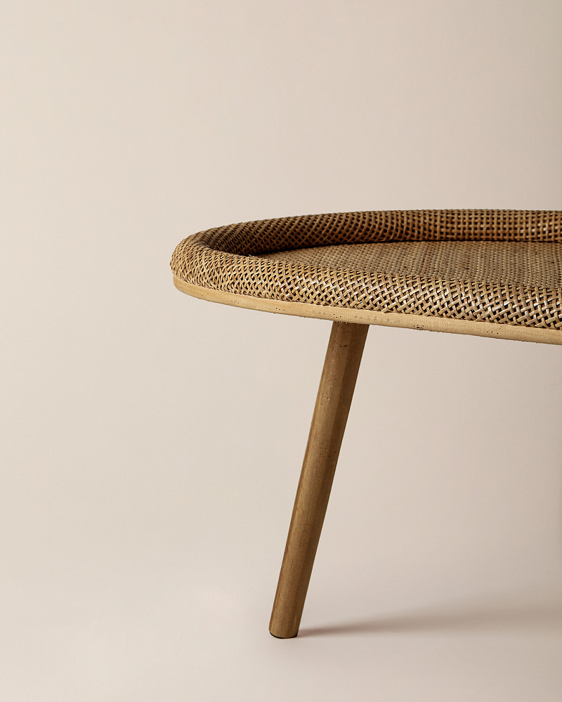 Журнальный столик Perla 107x7,5x64 см, ротанг