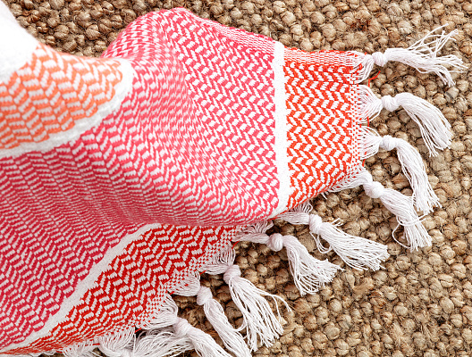 Покрывало односпальное Sheryl 160x220 см. - розовый / оранжевый