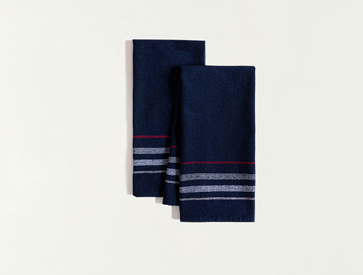Комплект кухонных полотенец Brigitte из 2 шт., 40x60 см. - темно-синий