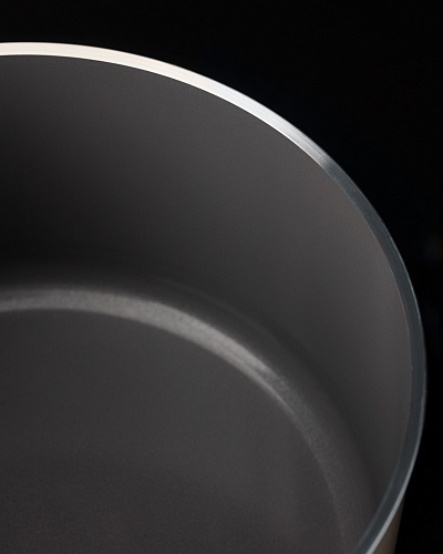 Набор посуды Nano Ceramic из 7 шт., 18-22-26 см. - Темно-серый / Белый