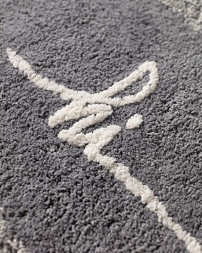 Коврик для ванной Gordes 50x80 см. - серый / белый