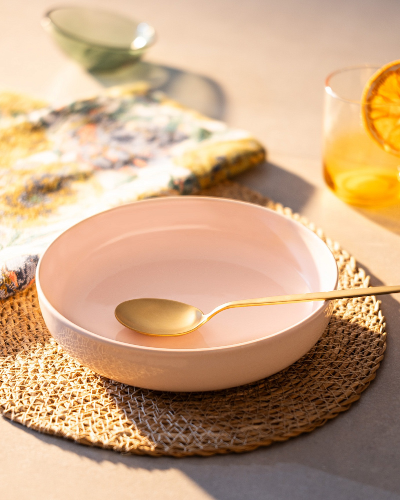 Глубокая тарелка Grasse 20 см. - розовая