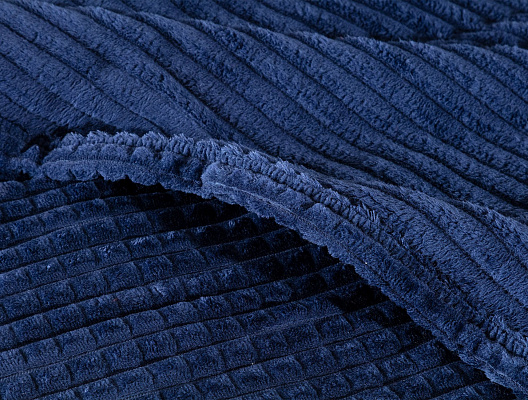 Покрывало полутораспальноеEmile Wellsoft с двусторонним тиснением 200x220 см. - темно-синее
