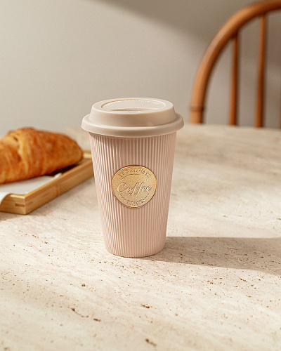 Кружка Grand - розовая. Размер:9*9*12,5см.