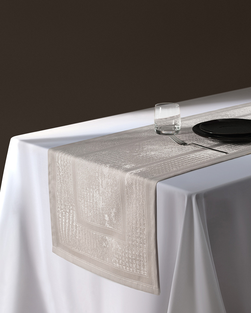 Дорожка на стол Clarice 45x160 см. - светло-серая