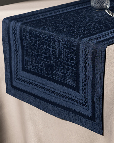 Дорожка на стол Livron 45x160 см. - синяя