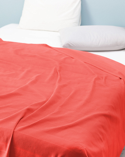 Покрывало односпальное 150x220 см. - оранжевое